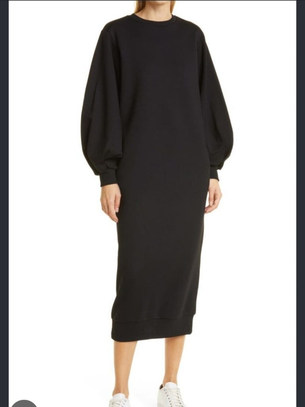 Ted Baker Balloon Black Fleece Sweater Dress XS Viscose